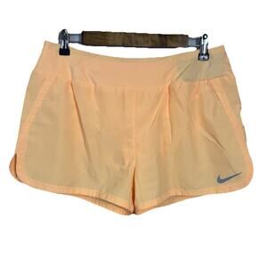 Nike Dri Fit Running Shorts Women Large Peach 3” Inseam Lined Athletic Gym